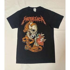 Metallica Pushead Heart Explosive Skull T-Shirt Small Black Band Tee